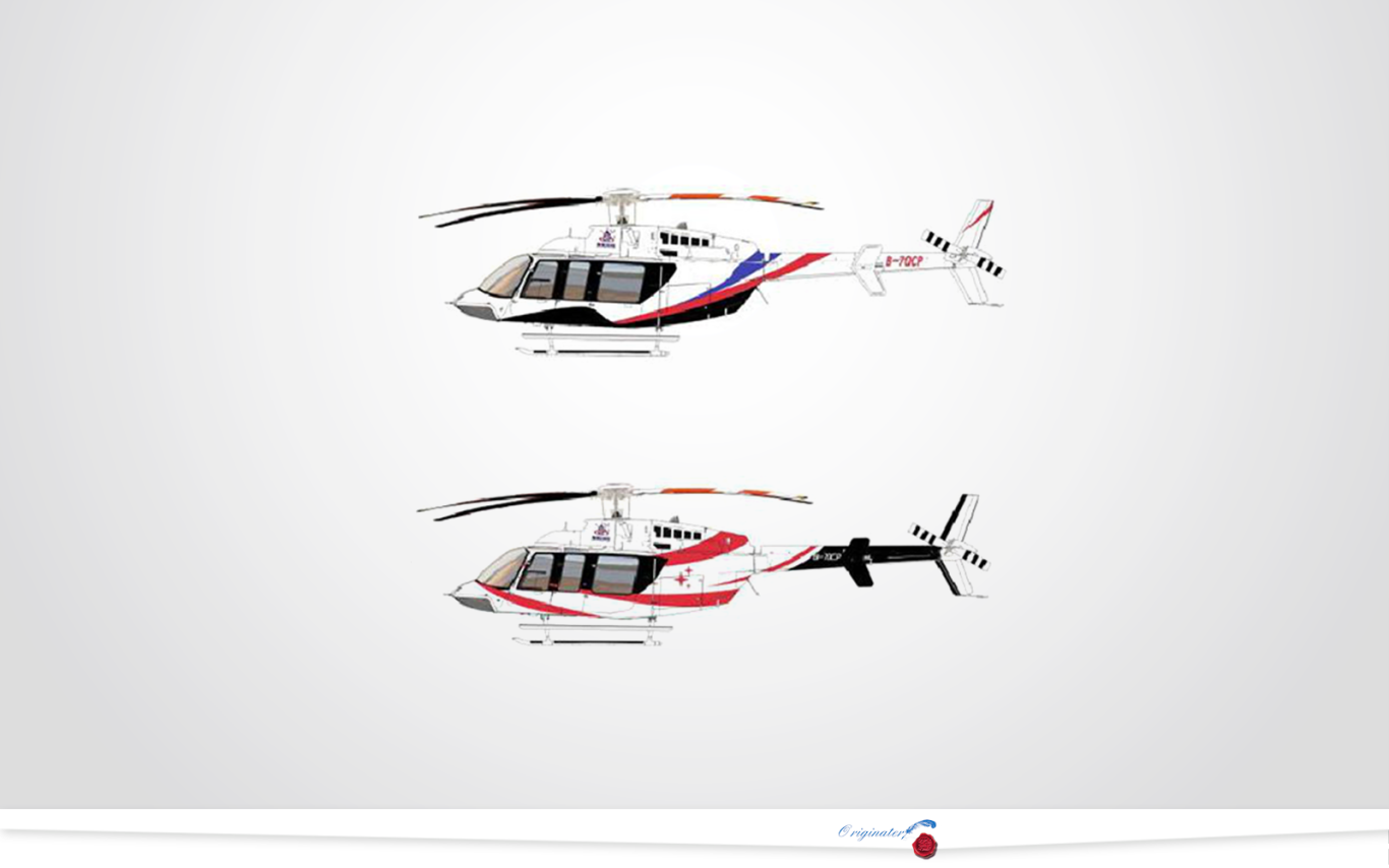 南方民航_直升機涂裝設計圖1