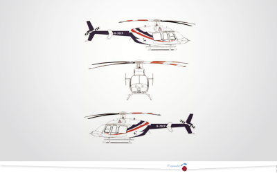 南方民航_直升机涂装设计