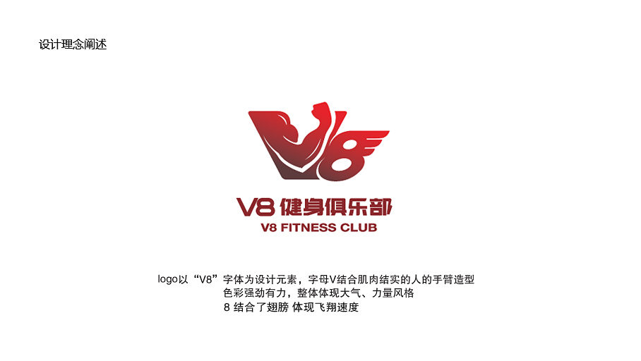 V8健身俱乐部LOGO设计中标图0