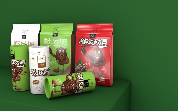 即味---脆皮巧克力豆品牌LOGO设计/包装设计