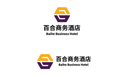 百合酒店logo設計