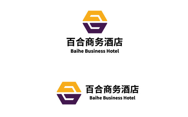 百合酒店logo设计
