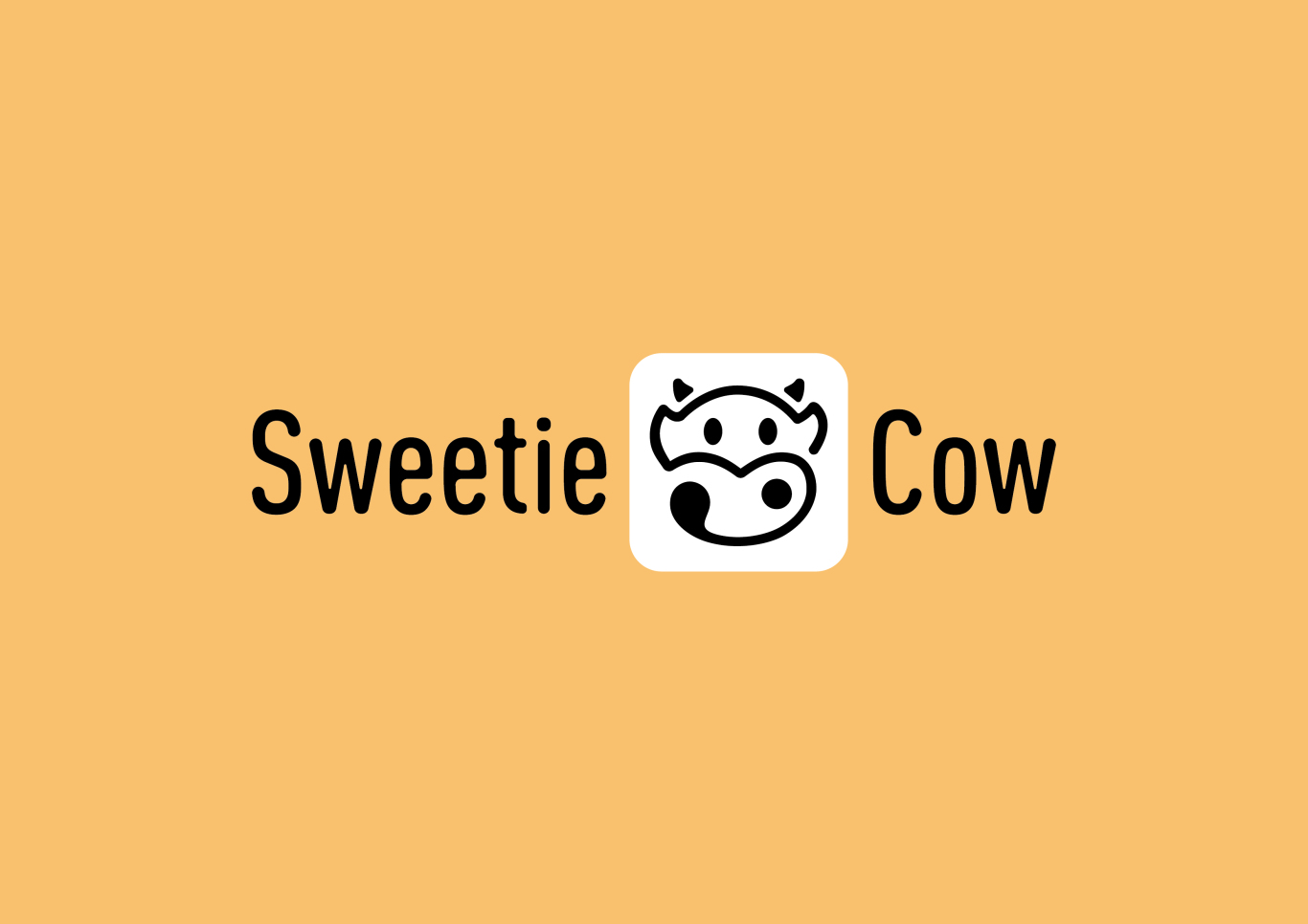甜蜜奶牛饮品标志设计图2