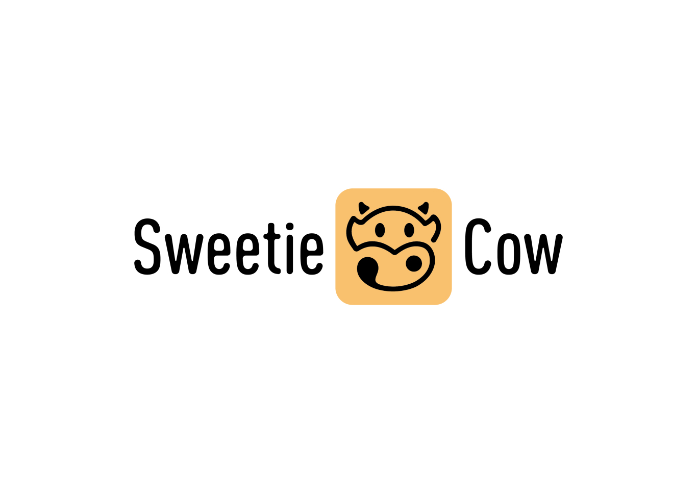 甜蜜奶牛飲品標志設計圖1