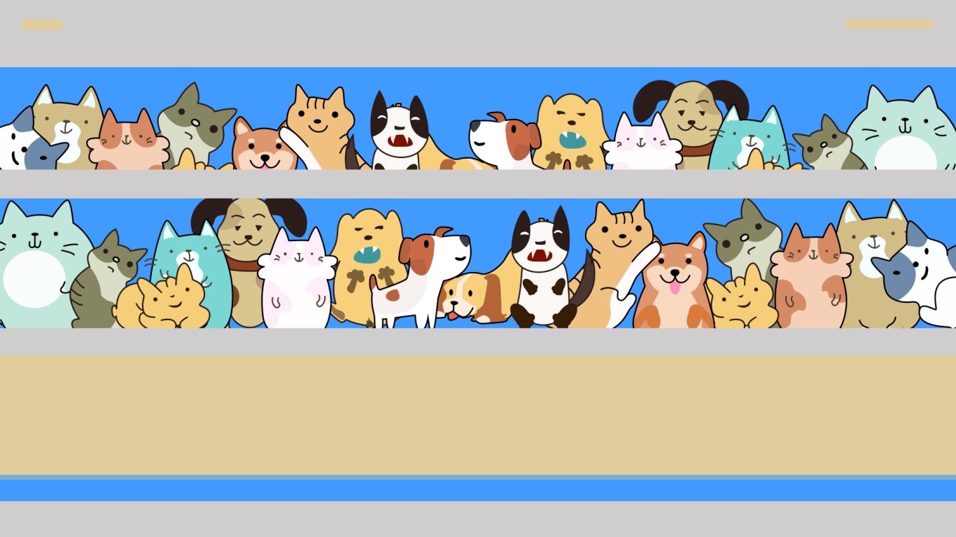 猫狗网页插画图0
