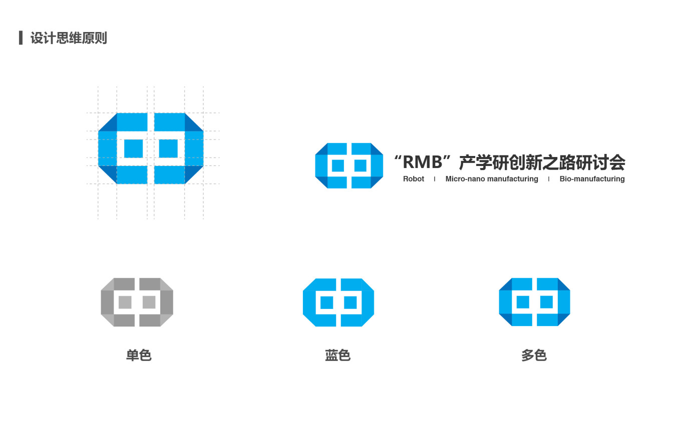 “RMB”产学研创新之路研讨会设计logo方案设计图2