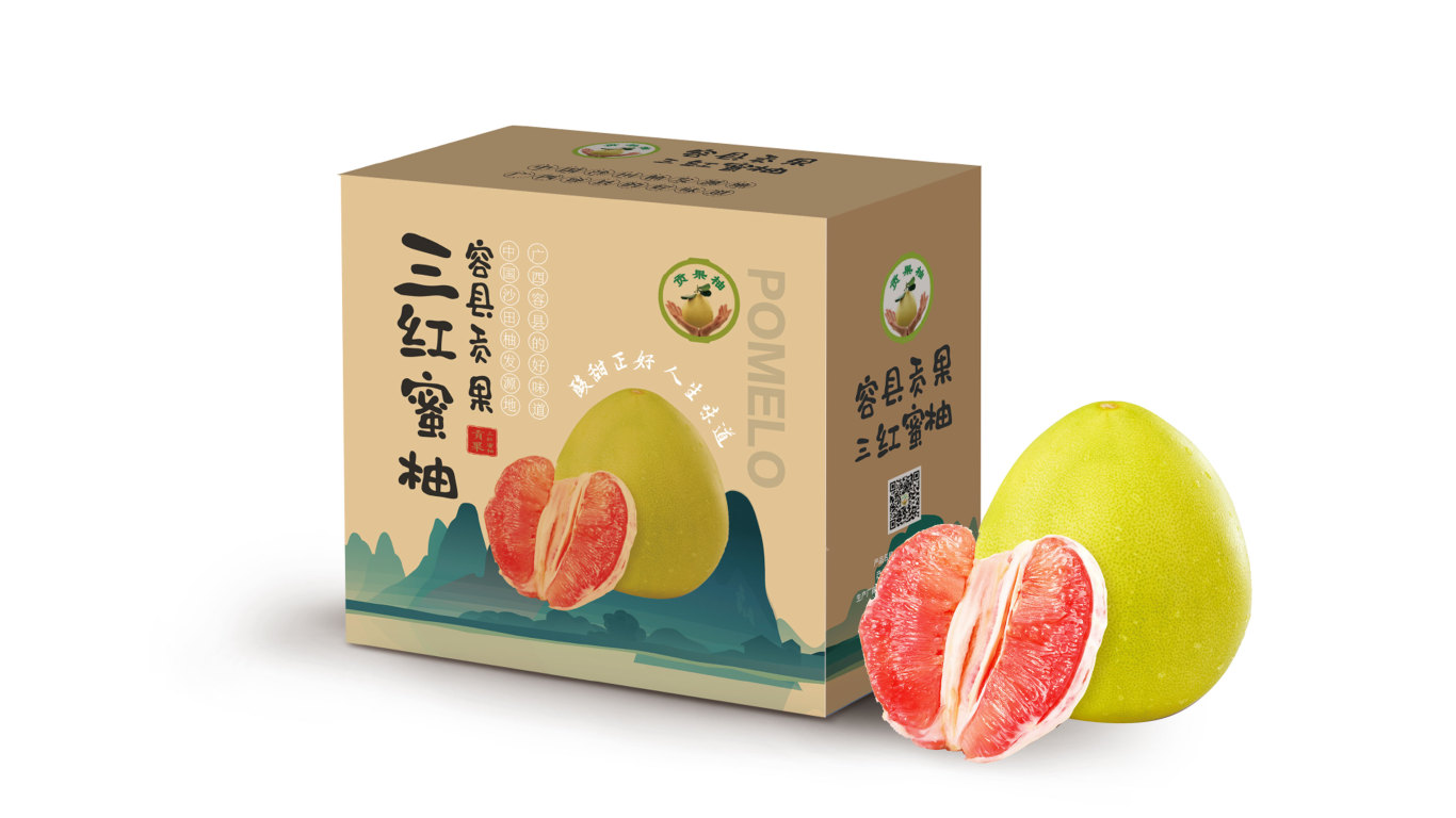 贡果柚蜜柚品牌包装设计中标图2