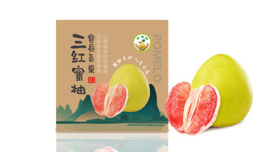 贡果柚蜜柚品牌包装设计