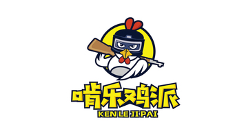 啃樂雞派餐飲品牌LOGO設計