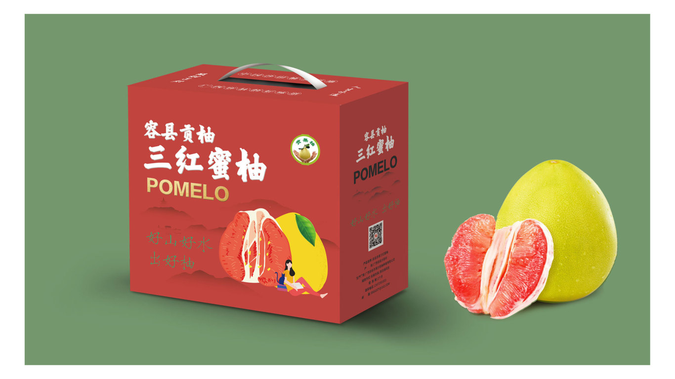 一款送礼用的高端蜜柚包装设计图4
