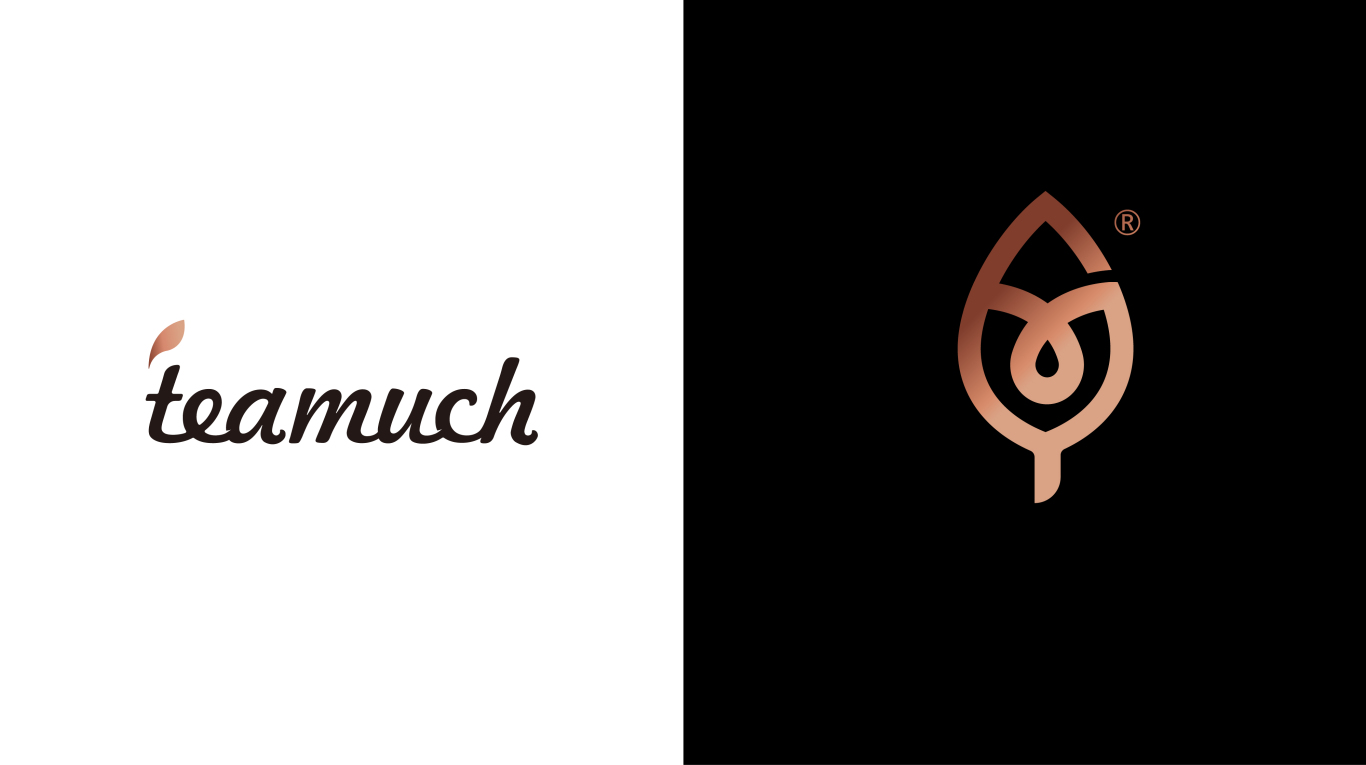 餐饮休闲娱乐│Teamuch奶茶馆：卡通logo设计吉祥物形象图文注册餐饮农产品LOGO设计图1