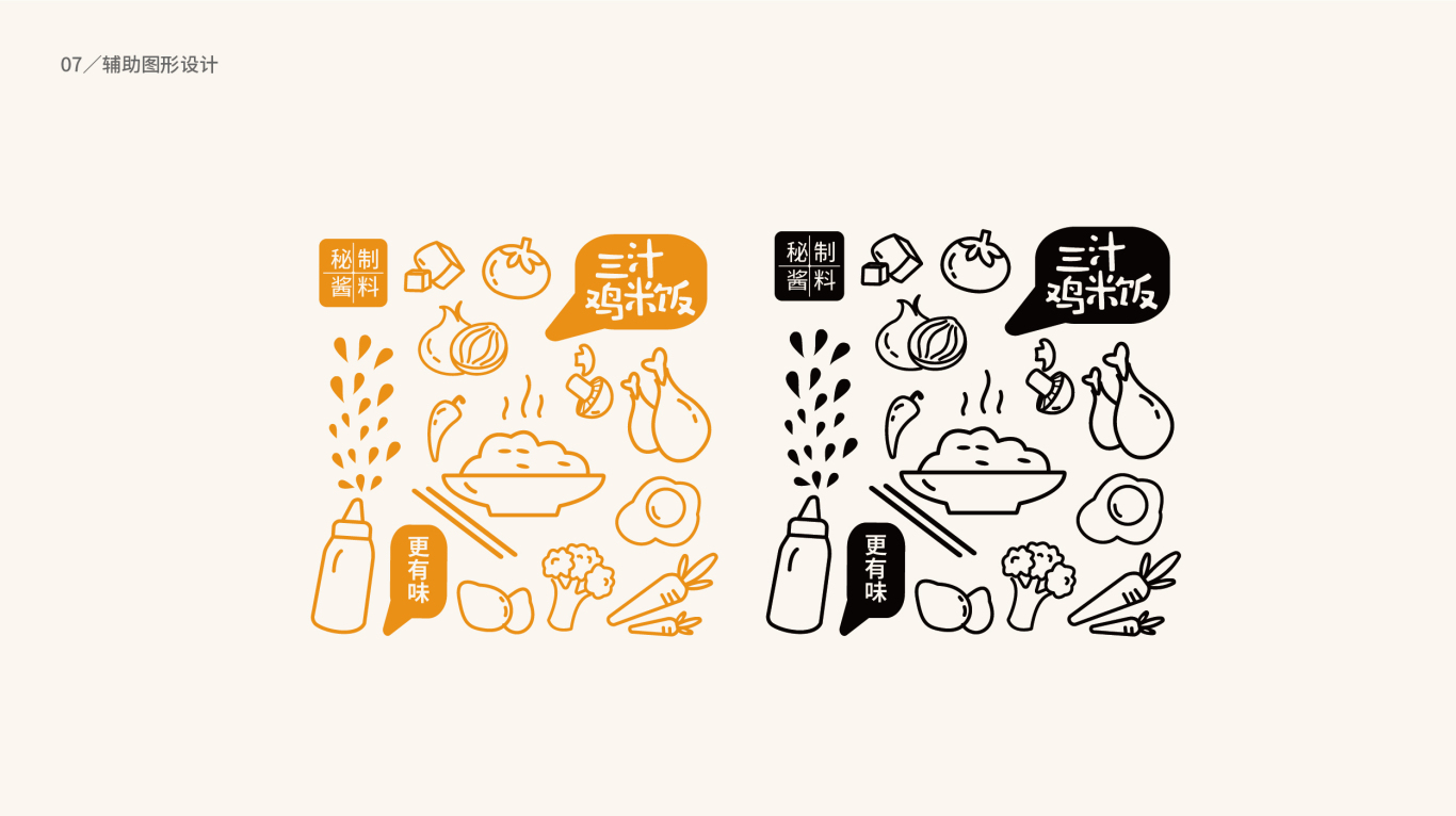 三汁鸡米饭品牌logo设计方案图6