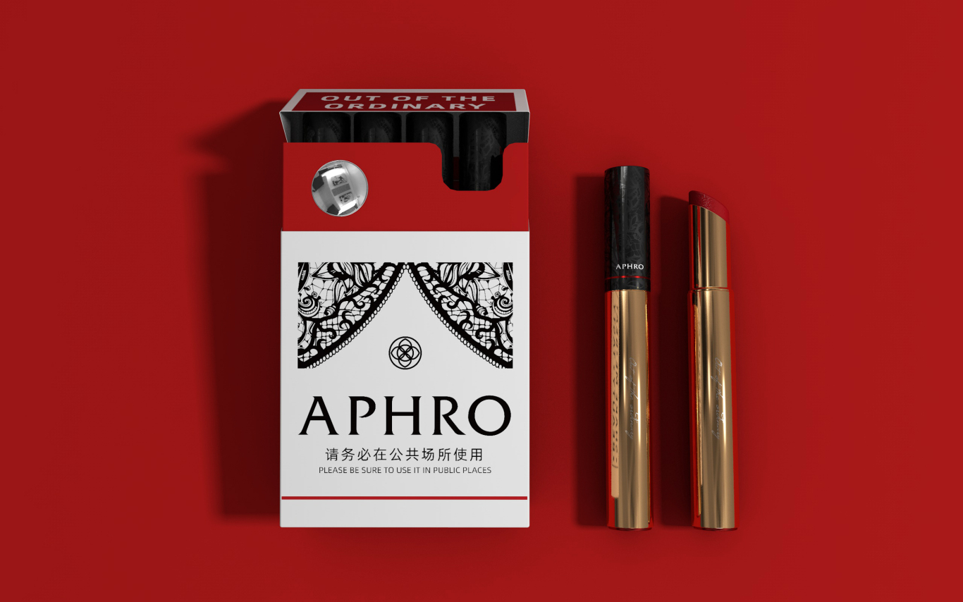 aphro香烟口红包装设计图2