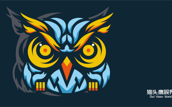 猫头鹰视界logo设计