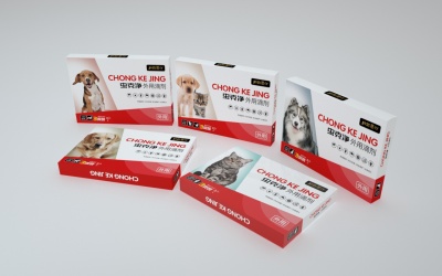 【药品包装设计】虫克清宠物驱虫药系列包装设计