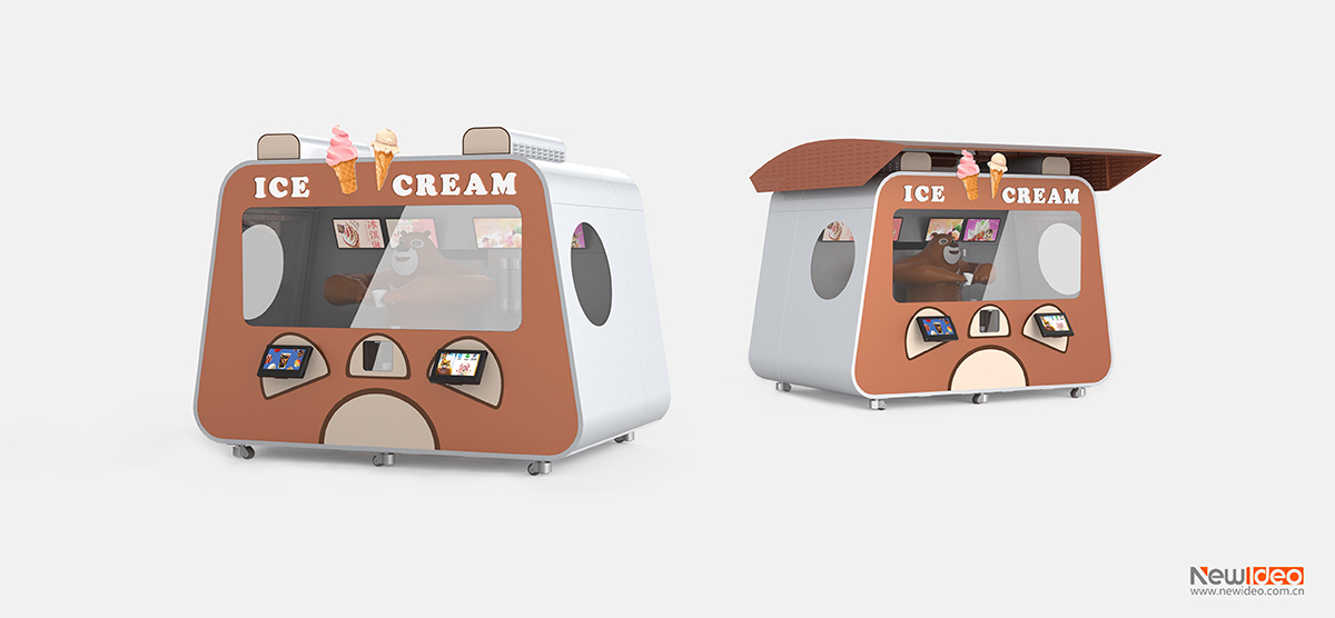 深圳工业设计，冰淇淋无人自助售卖机设计案例图0