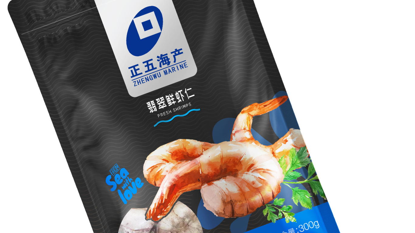 正五海產品牌蝦仁食品包裝設計中標圖0