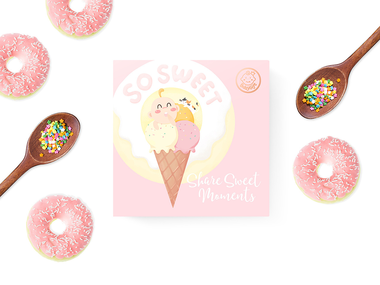 儿童食品 甜甜圈包装设计图6