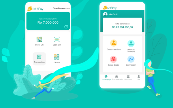 let’s pay app UI設計和插畫設計