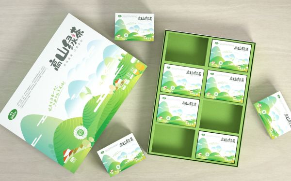 高山綠茶包裝設計