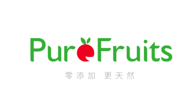 pure fruits水果连锁店LOGO设计
