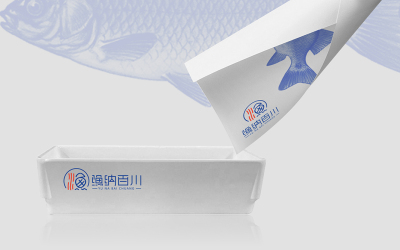 漁納百味餐飲logo品牌設計