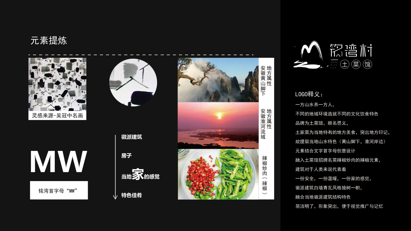 铭湾村土菜馆餐饮logo设计图0