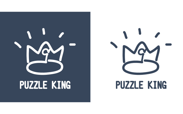 儿童拼图品牌puzzle king LOGO设计