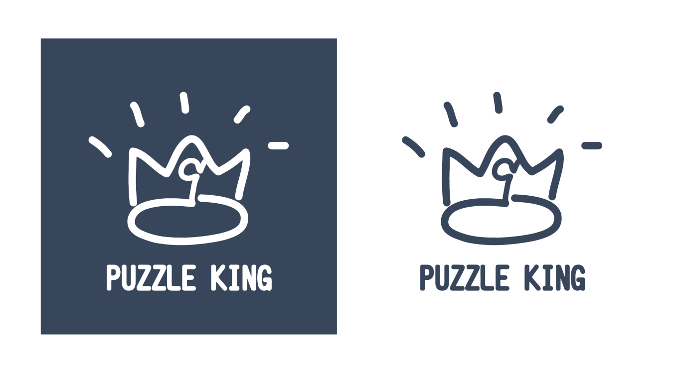 儿童拼图品牌puzzle king logo设计