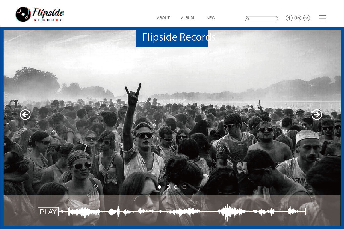 flirside唱片公司网站设计图0