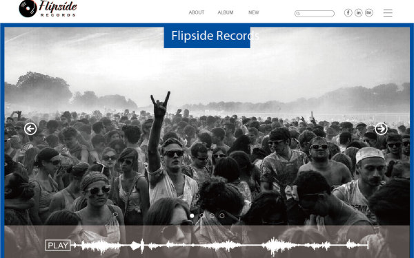 flirside唱片公司网站设计