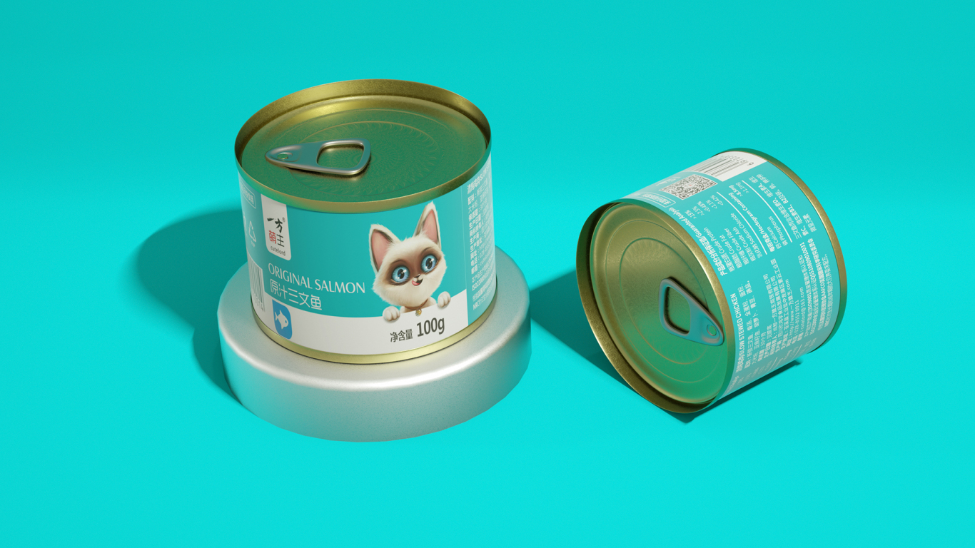 一方萌主貓糧罐頭包裝設計圖4