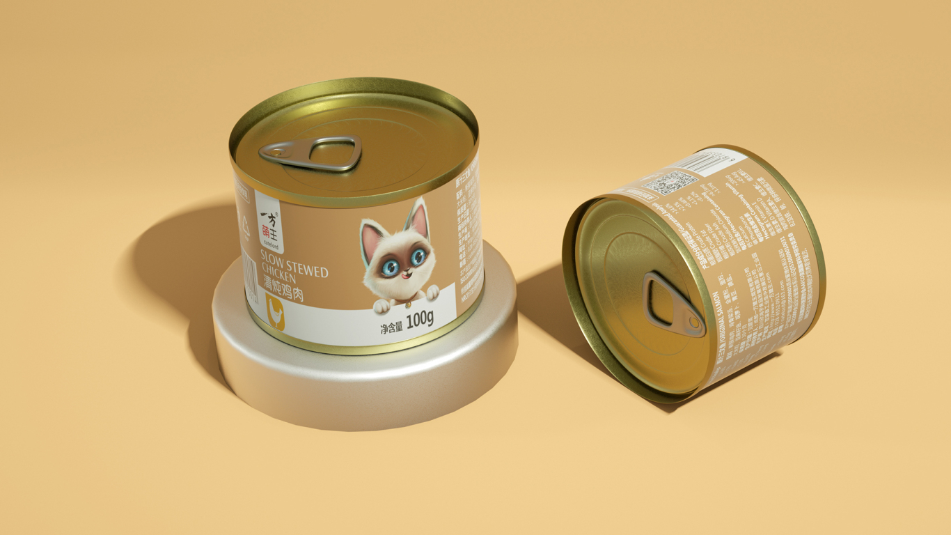 一方萌主猫粮罐头包装设计图5