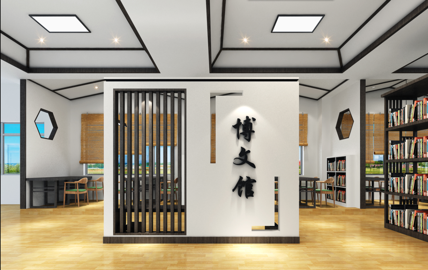 广西南宁市五一路小学图书室、书法教室设计项目图2
