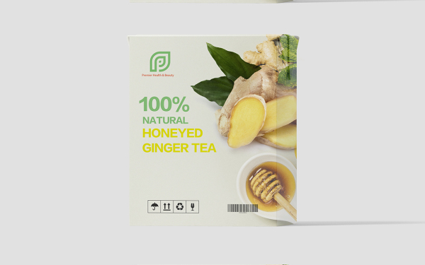 100%蜂蜜姜茶包装盒设计