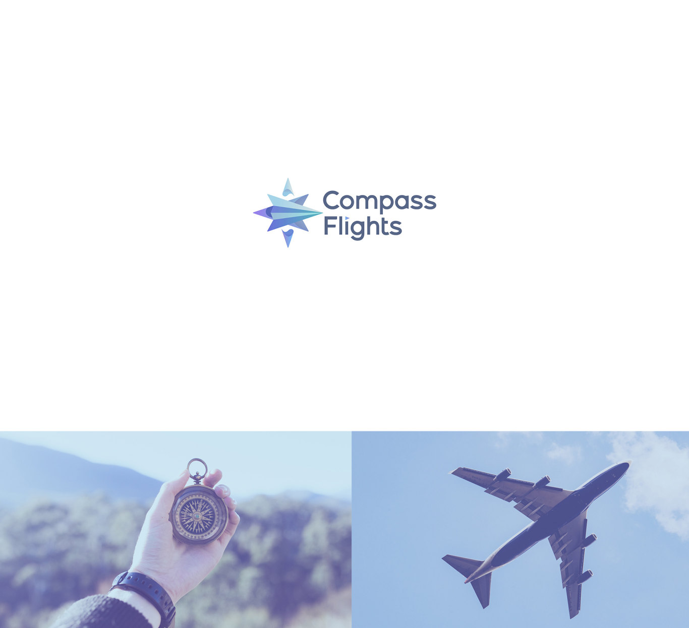 Compass Flights LOGO設計 ｜ B2C訂購旅游 ｜ 旅游logo圖0