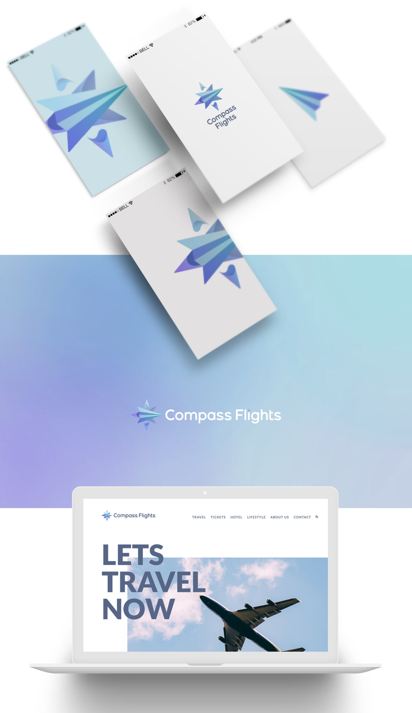 Compass Flights LOGO設計 ｜ B2C訂購旅游 ｜ 旅游logo圖8