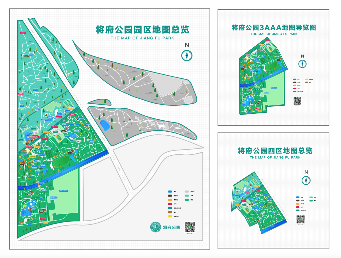 北京市将府公园园区地图设计图1