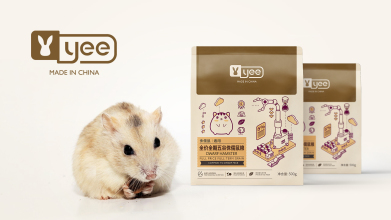 yee五谷侏儒鼠糧品牌包裝設計