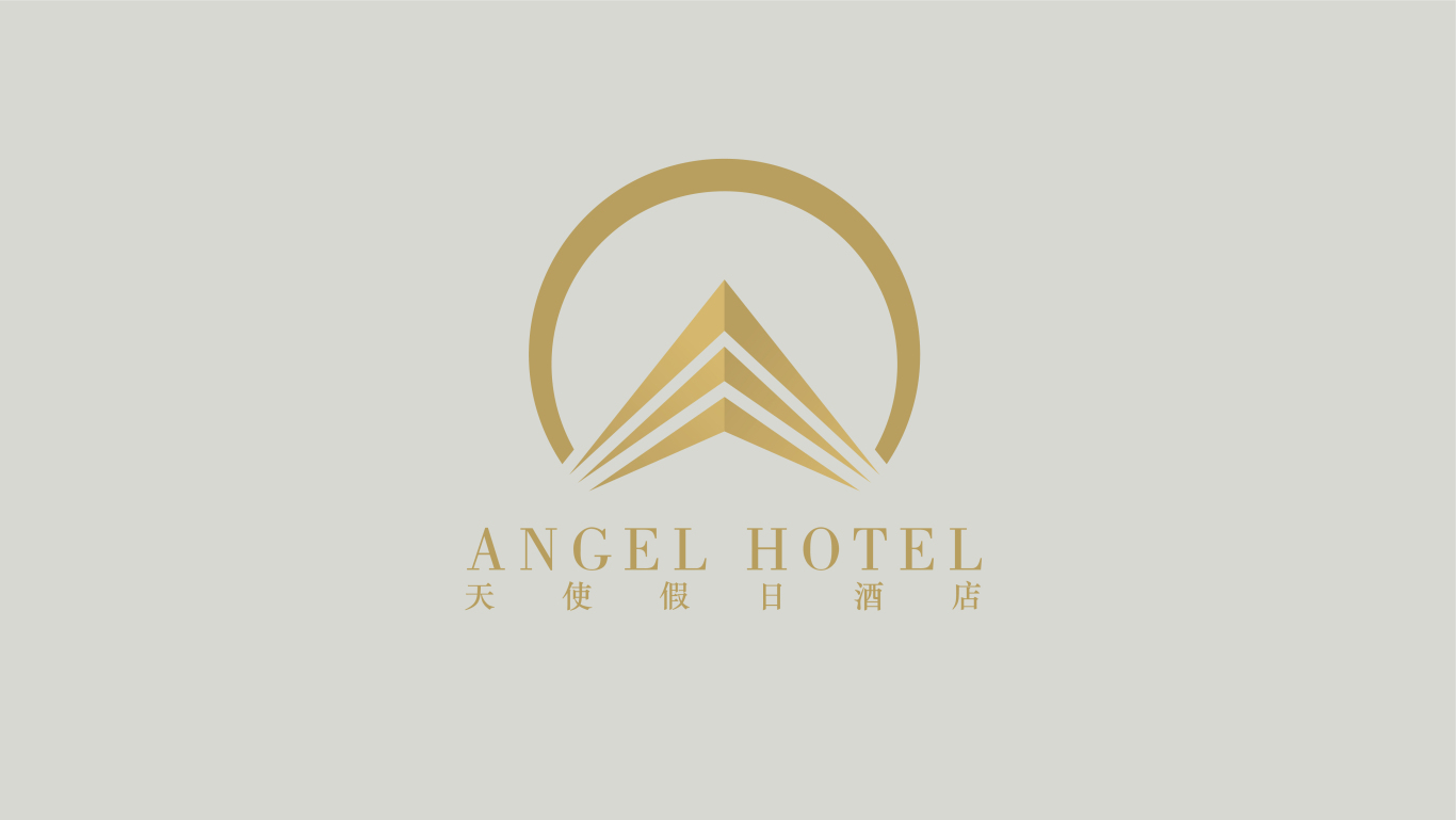 天使假日酒店品牌標志設計圖0