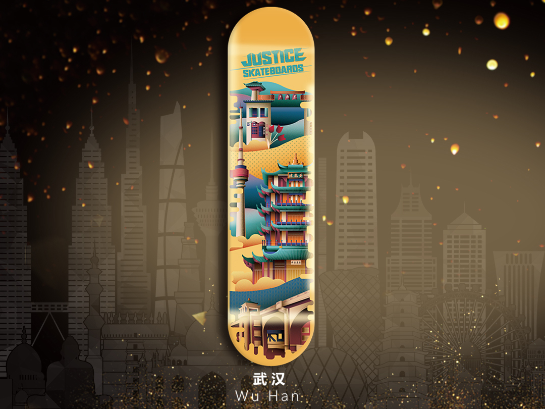 深圳沸点滑板有限公司滑板插画设计图1