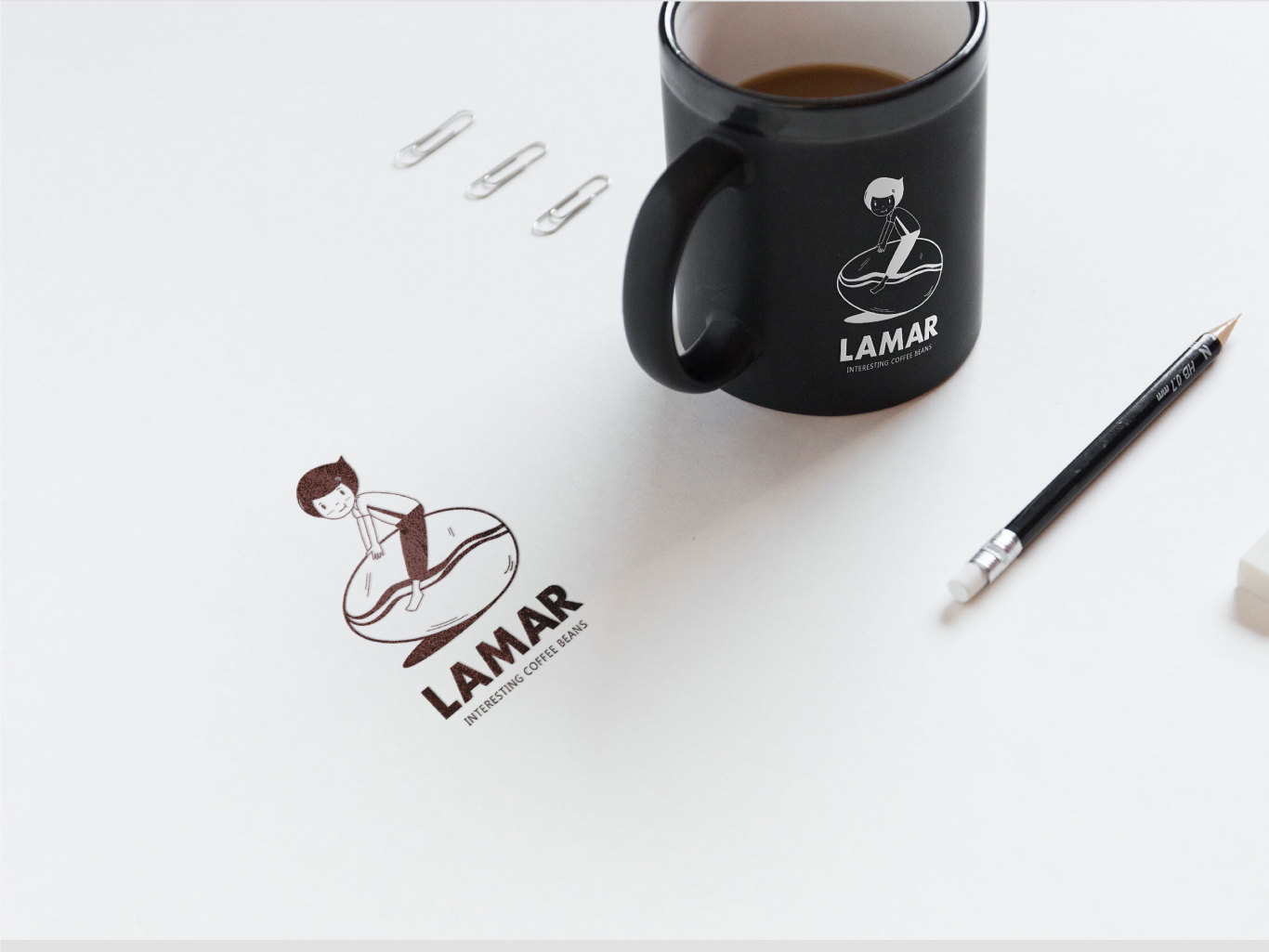 咖啡手繪LOGO設計圖3