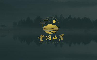 云湖山居酒店logo设计