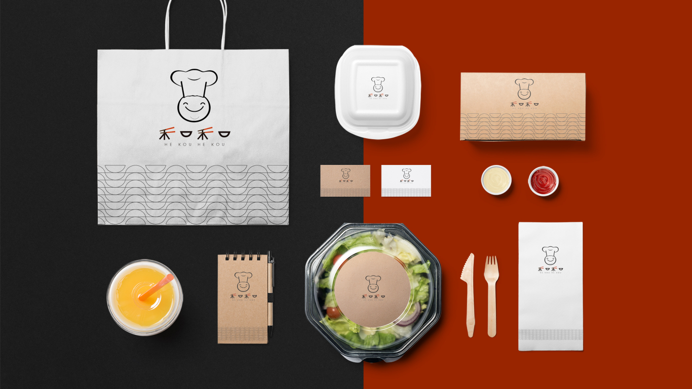 禾口禾口中式快餐logo設計圖0