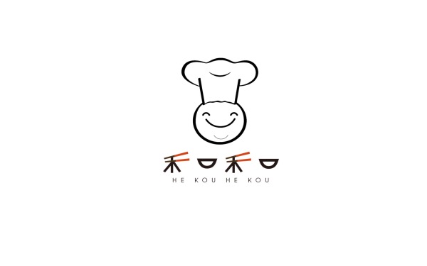禾口禾口中式快餐logo設計
