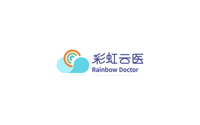 彩虹云医logo设计