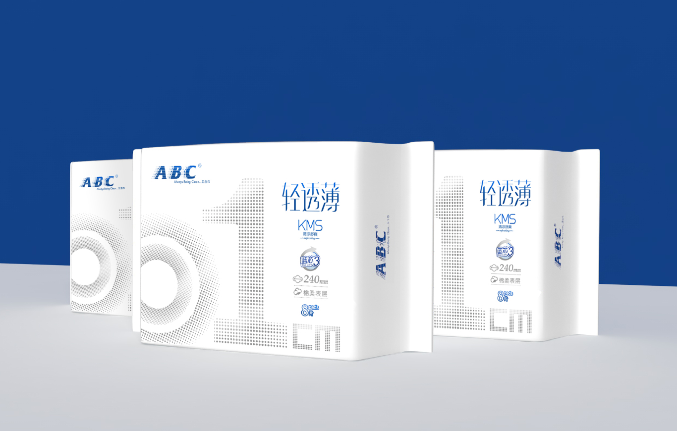《ABC》-日化快消品-衛生巾包裝設計-優雅/干凈/清透圖3