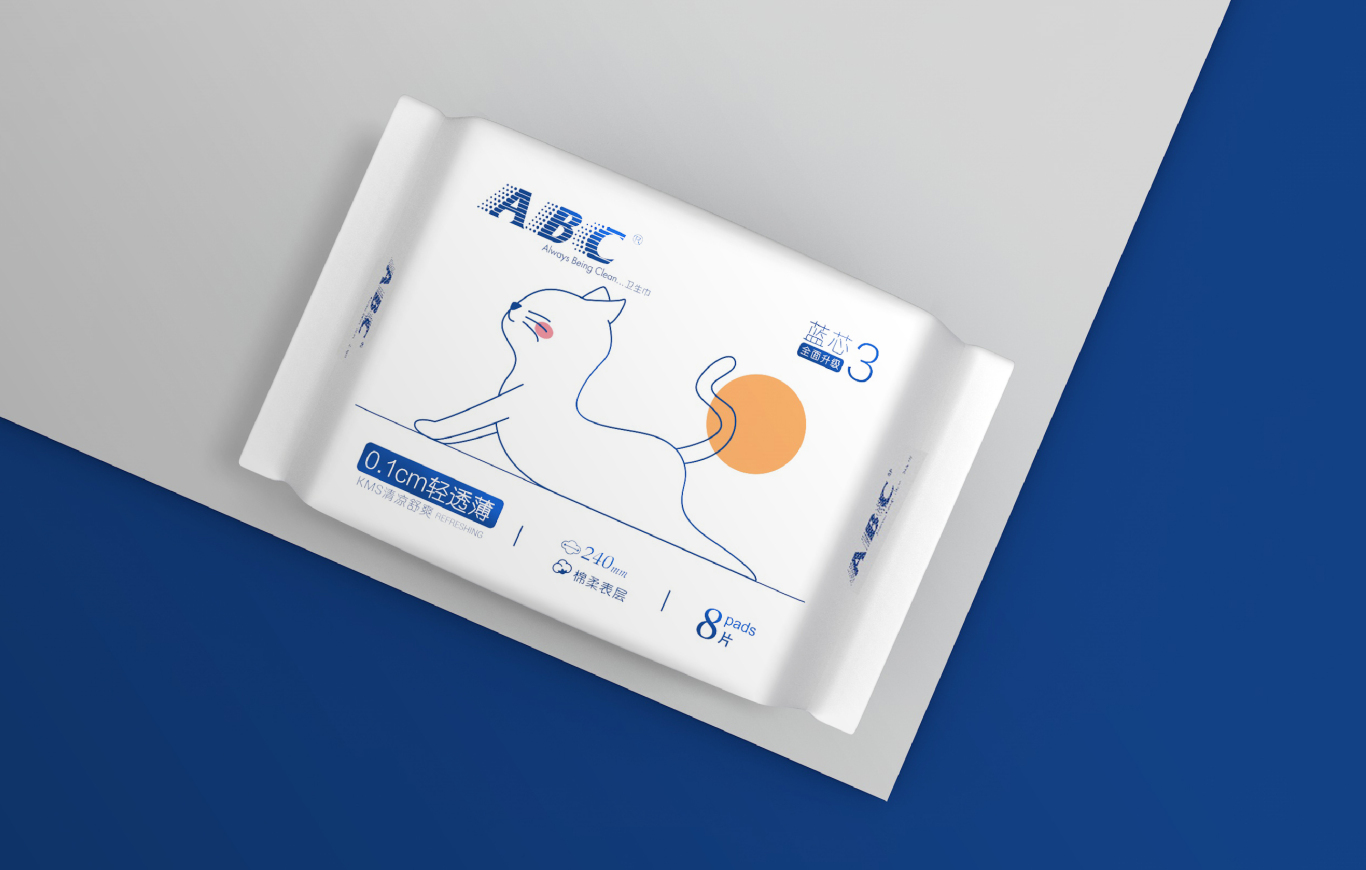 《ABC》-日化快消品-卫生巾包装设计-优雅/干净/清透图6