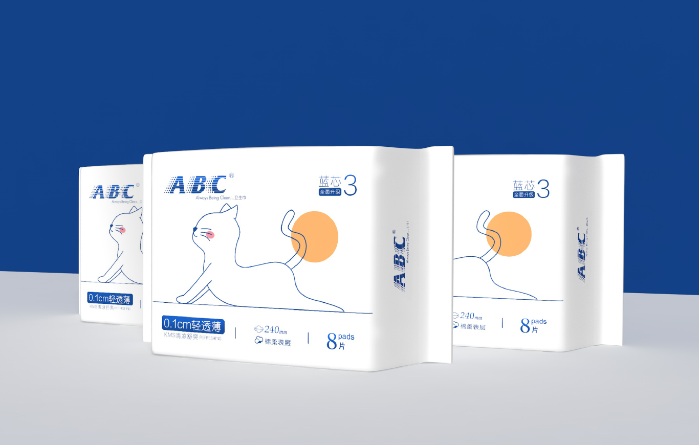 《ABC》-日化快消品-衛生巾包裝設計-優雅/干凈/清透圖8