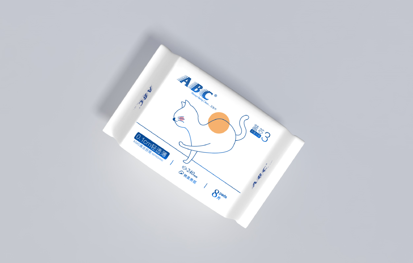 《ABC》-日化快消品-卫生巾包装设计-优雅/干净/清透图7